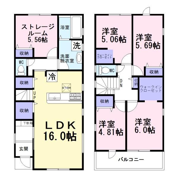一宮市浅井中小学校前　2号棟　全2棟