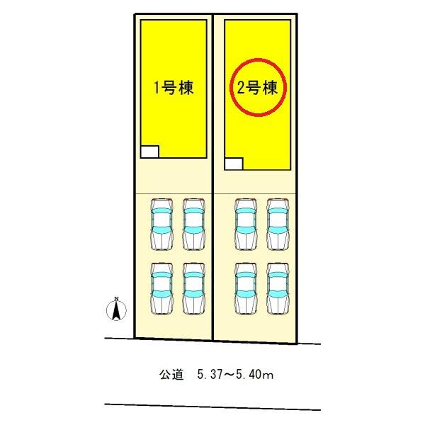 一宮市浅井中小学校前　2号棟　全2棟