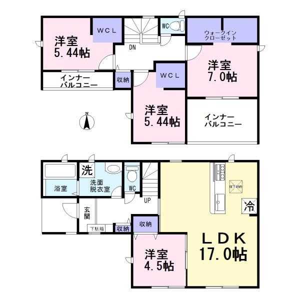 稲沢市大矢江西町　1号棟　全4棟