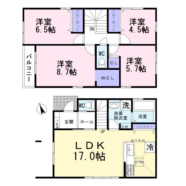 小牧市藤島町1期　1号棟　全2棟