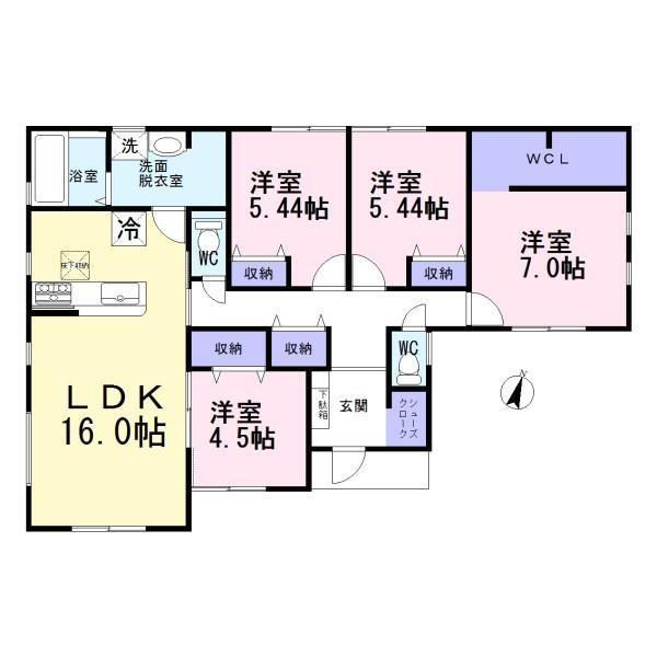 一宮市明地の平屋　4号棟　全4棟