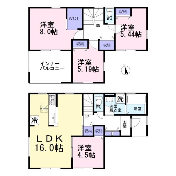 一宮市赤見小学校西　2号棟　全3棟