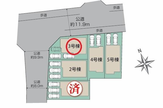 江南市尾崎町屋敷3号棟　全5棟