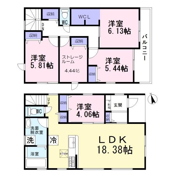 北名古屋市石橋郷第二　4号棟　全5棟