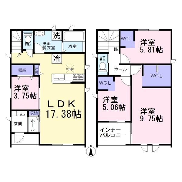 北名古屋市熊之庄第十三　2号棟　全3棟