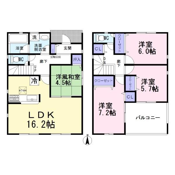 一宮市大毛第4　2号棟　全3棟