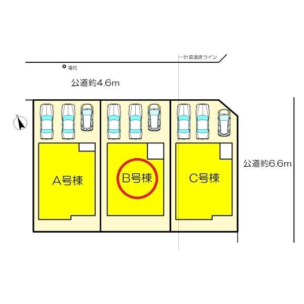 北名古屋市薬師寺　B号棟　全3棟
