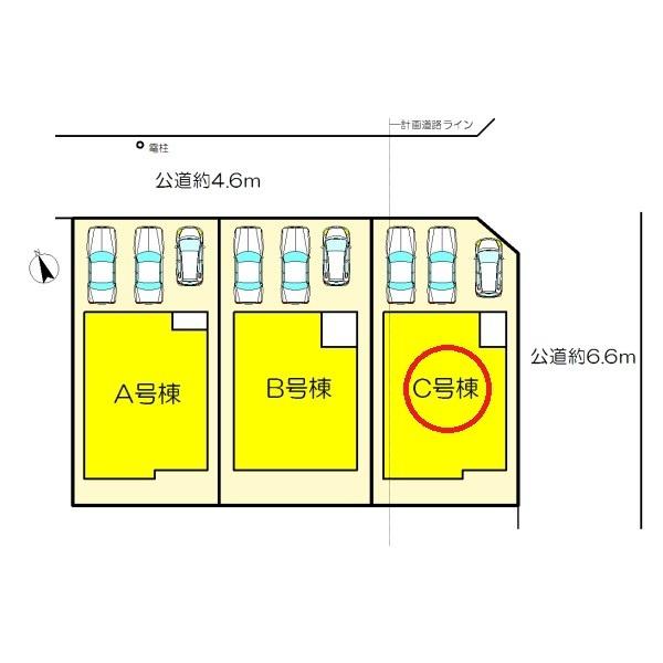 北名古屋市薬師寺　C号棟　全3棟