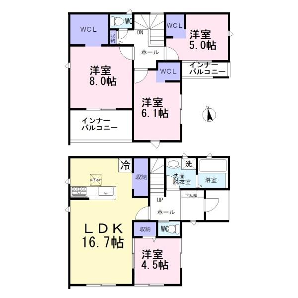 岩倉市八剱町郷　4号棟　全5棟