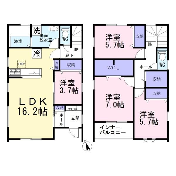 岩倉市大山寺町神田　2号棟　全6棟