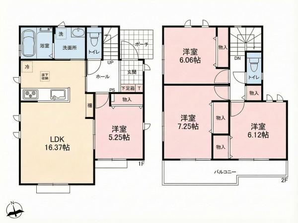 北名古屋市鍜治ケ一色西　B号棟　全4棟