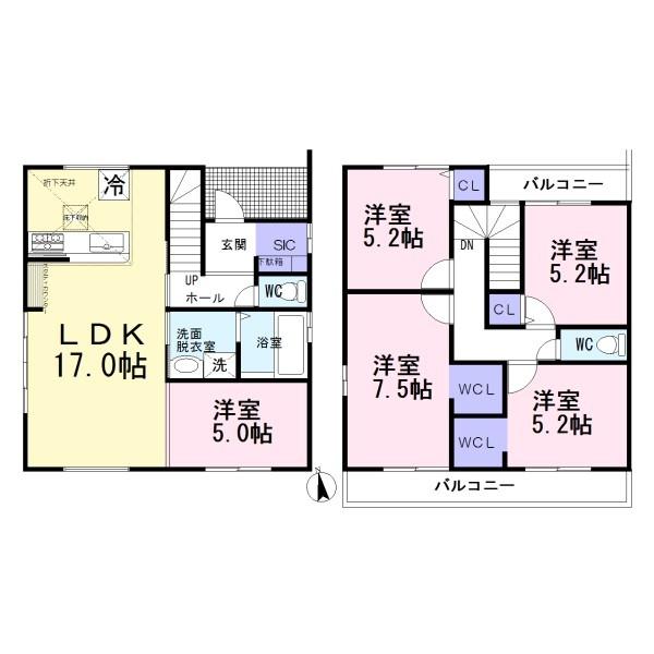 一宮市木曽川町5期　1号棟　全4棟