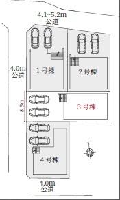 一宮市木曽川町5期　3号棟　全4棟