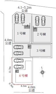 一宮市木曽川町5期　4号棟　全4棟