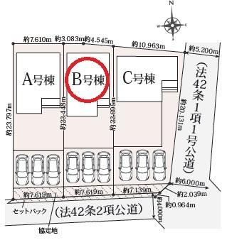 一宮市萩原町林野28番　B号棟　全3棟