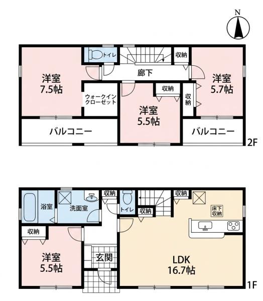 津島市新開町　2号棟　全2棟