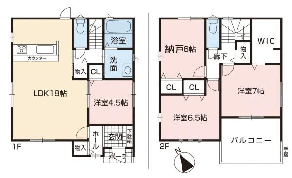 江南市第1今市場町　2号地　全2棟