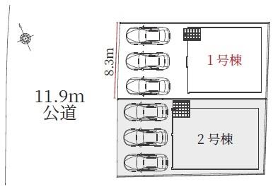 江南市古知野町3期　1号棟　全2棟