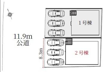江南市古知野町3期　2号棟　全2棟