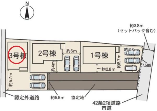 一宮市今伊勢町馬寄01期　3号棟　全3棟