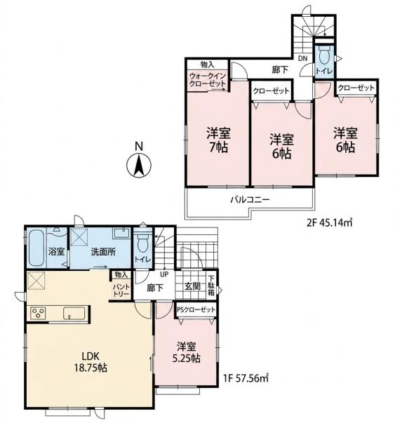 一宮市北方町北方81番 B号棟 全2棟