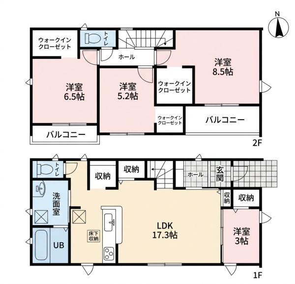 津島市柳原町二丁目　1号棟　全2棟