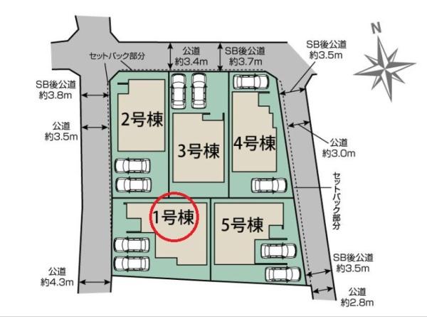 北名古屋市六ツ師中屋敷　1号棟　全5棟