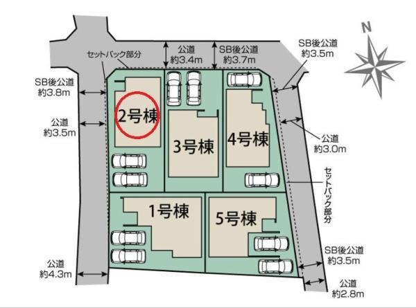 北名古屋市六ツ師中屋敷　2号棟　全5棟