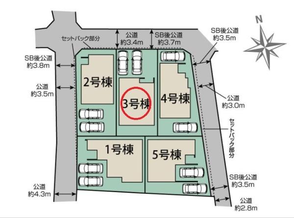 北名古屋市六ツ師中屋敷　3号棟　全5棟