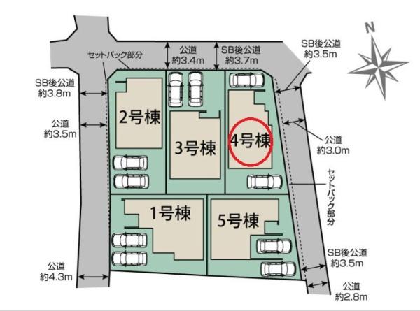 北名古屋市六ツ師中屋敷　4号棟　全5棟