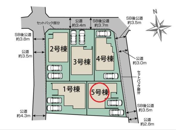 北名古屋市六ツ師中屋敷　5号棟　全5棟