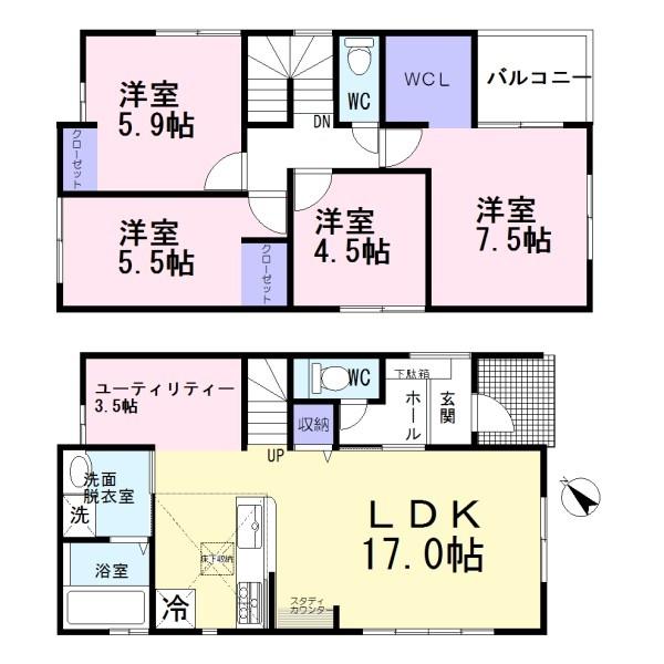 一宮市別明町1期　1号棟　全3棟
