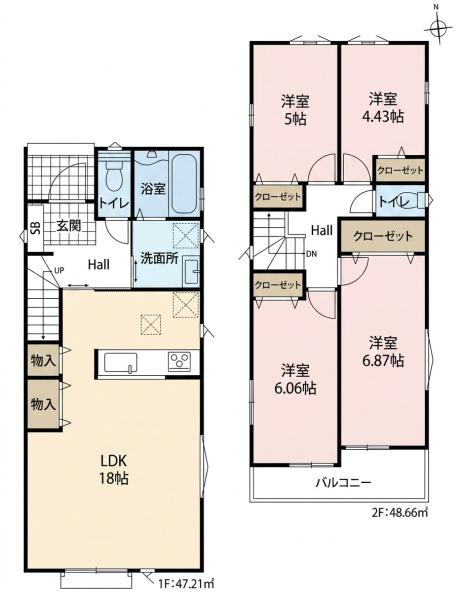 大口町余野2丁目211番 B号棟 全2棟