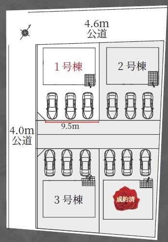 羽島市福寿町2期　1号棟　全4棟