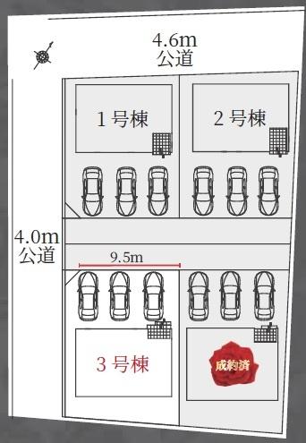羽島市福寿町2期　3号棟　全4棟