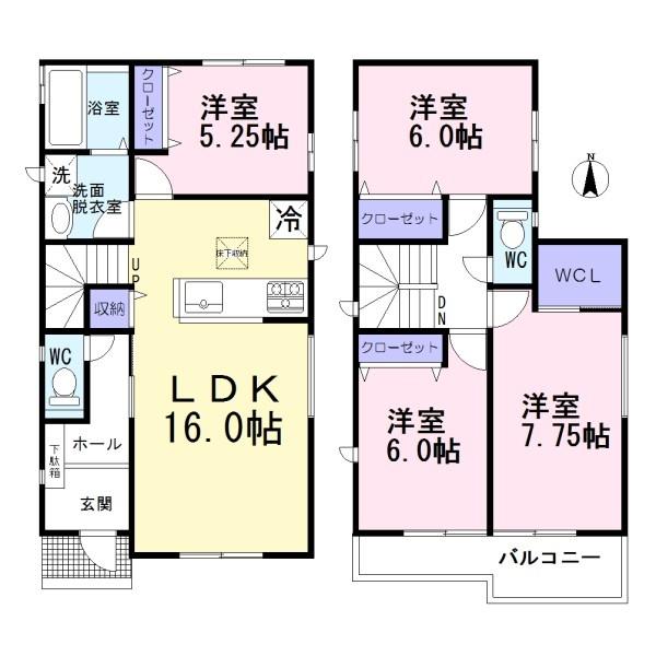 一宮市開明杁西郭15番 C号棟 全4棟