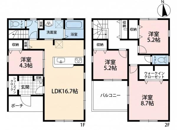 一宮市浅井町尾関第2 3号棟 全4棟