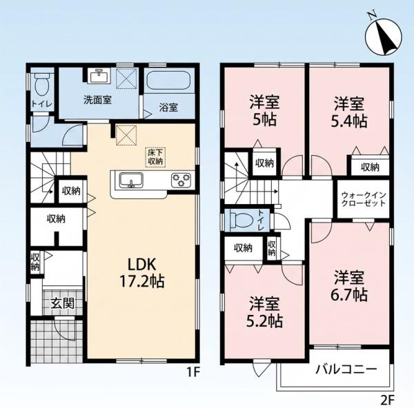 一宮市奥町公園西　3号棟　全4棟