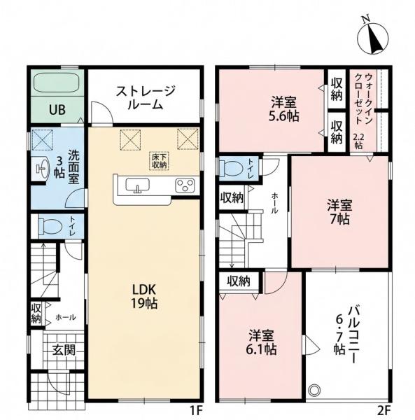 一宮市小信中島第5 2号棟 全2棟