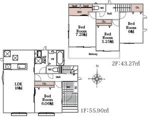 一宮市時之島37番　E号棟　全5棟