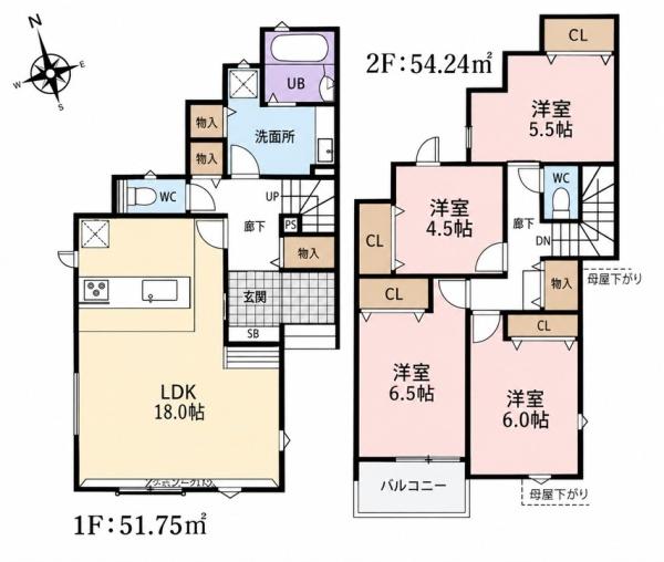 一宮市今伊勢町本神戸01期 2号棟 全5棟