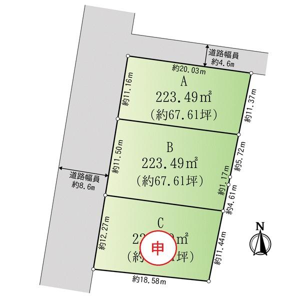 多治見市笠原町　3区画建築条件付き　A号地
