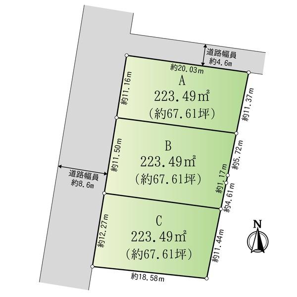 多治見市笠原町　3区画建築条件付き　C号地
