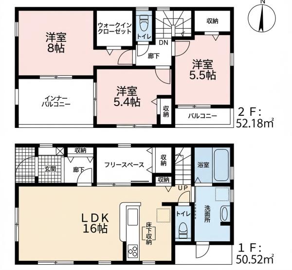 多治見市第1小田町　全2棟　2号棟