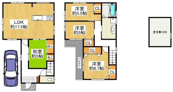 東大阪市新庄１丁目の中古一戸建て