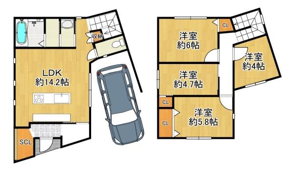 東大阪市新庄１丁目の中古一戸建て
