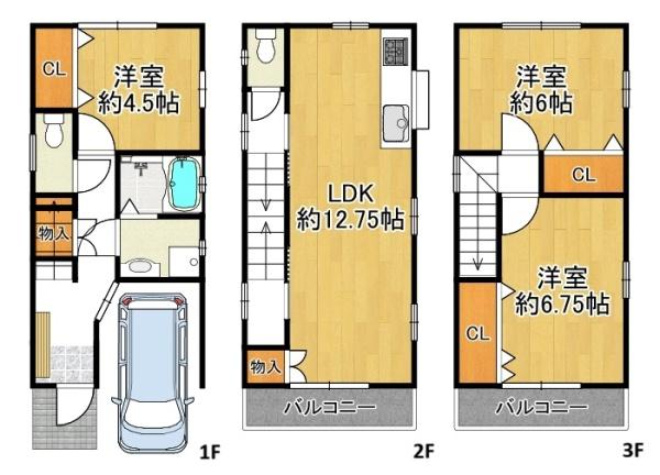 大東市三箇１丁目の中古一戸建て