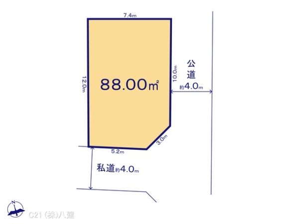 柏市篠籠田の売土地