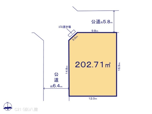 柏市花野井の売土地