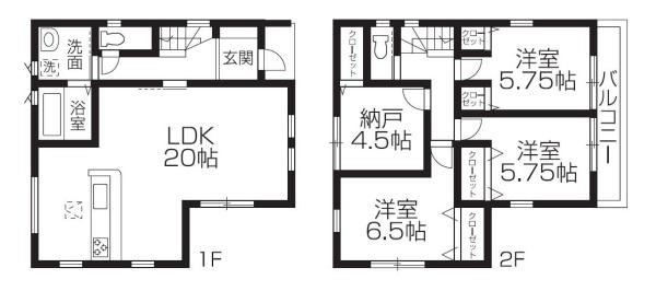 鎌ケ谷市北中沢２丁目の新築一戸建